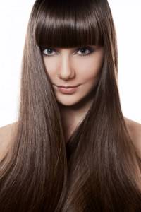 hairstyles with straight bangs for long hair 2