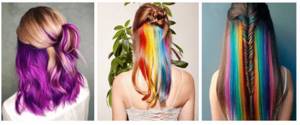 Hairstyles with hidden coloring