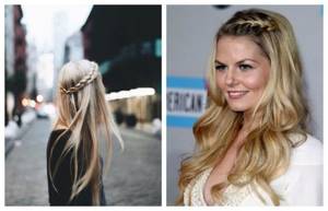 An ordinary thin braid can add originality to an everyday hairstyle with loose hair.