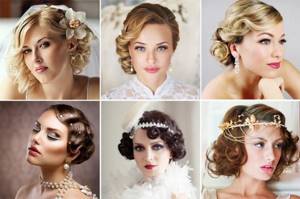 Simple cabaret style bridal hairstyle