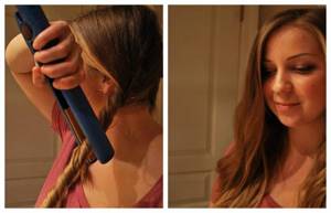 The simplest hair styling with an iron, photo