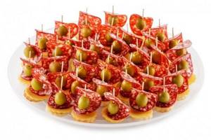 Simple canapés for cold cuts