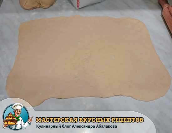 rolled out choux pastry dough