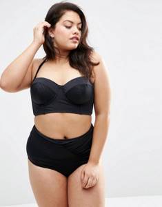 Two-piece swimsuit for a plus size woman