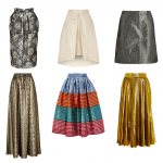 Different styles of metallic skirts photo