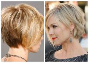 Smooth bob with or without bangs, shoulder-length, chin-length, for thin, thick hair, blonde. Photo 