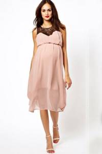 розовое платье для беременной