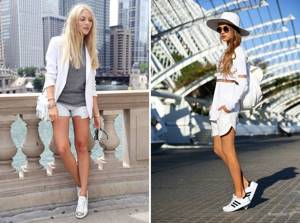 what to wear with white sneakers in summer