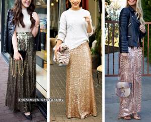 What to wear with a shiny skirt