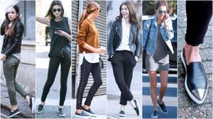 what to wear with black slip-ons
