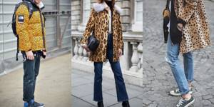 What to wear with jeans in autumn and winter: With a leopard top