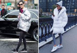 what to wear with oversized down jacket shoes