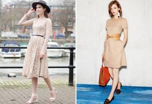 what to wear with a women&#39;s beige dress
