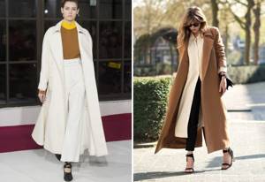 с чем носить женское длинное пальто