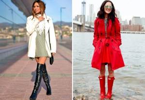 what shoes to wear with a raincoat