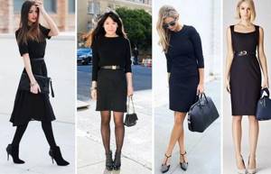 С какой обувью одеть черное платье