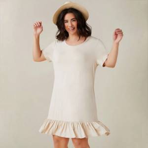 Ruffled Solid Casual Plus Size Dresses