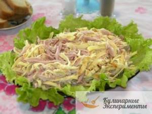 Salad with omelet - the most delicious dishes