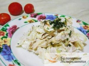 Salad with omelet - the most delicious dishes
