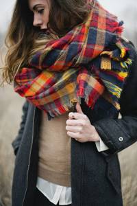 шарф восьмерка под пальто фото