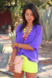 lilac color with yellow in clothes