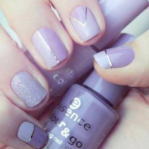 Lilac manicure for beginners