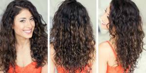 Spiral curls on long hair
