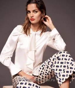 stylish women&#39;s blouse photo 2021 white