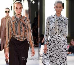 stylish women&#39;s blouses 2021 photos with bows Burberry