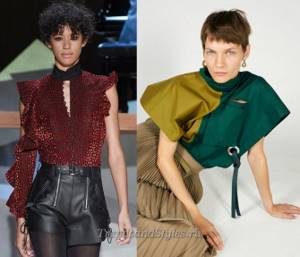 стильные женские блузки асимметричные фото 2021 тренды