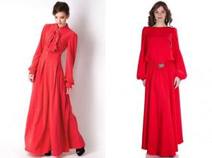 formal red floor length dresses