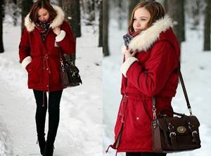 bag for a red down jacket - how to choose