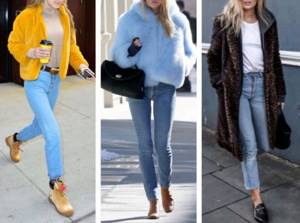 светлые джинсы женские зиомй