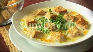 Сырный куриный суп