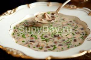 Сырный суп с шиитаке