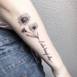 flower tattoo on hand for girls