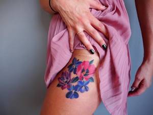 tattoo for girls in watercolor style photo 19