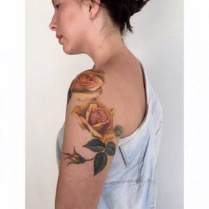 tattoo for girls in watercolor style photo 42