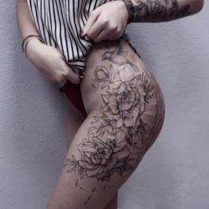 leg tattoo for girls