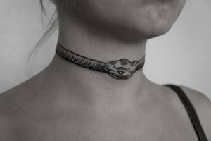 Neck tattoo for girls