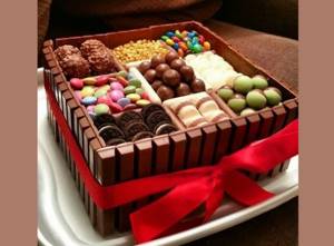 Торт «Коробка конфет» для детей своими руками для начинающих на День рождения