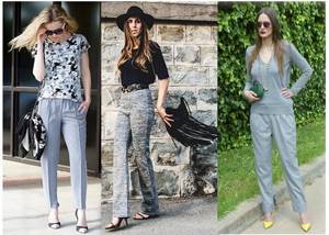 Trendy gray trousers photo