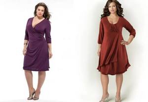 knitted wrap dress for plus size