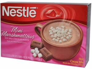The hot chocolate mixture already contains marshmallow pieces.