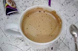 vanilla cappuccino based on instant coffee