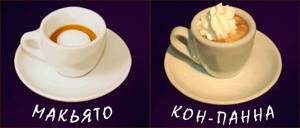 Options for espresso with milk
