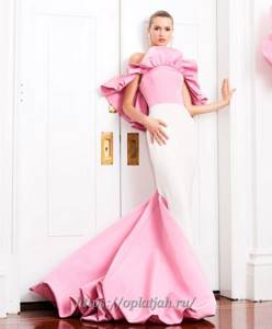evening dress with flowing sleeves for prom 2021 photo new