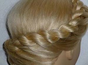 Evening hairstyles with braiding for long hair