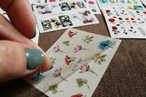 Water based nail stickers