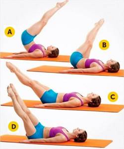Rotation of the legs while lying down